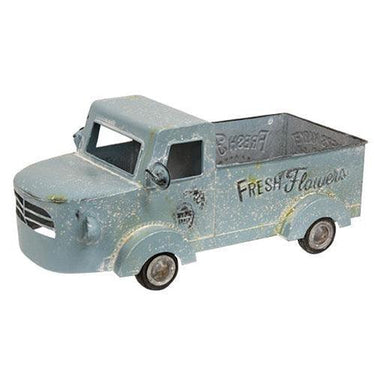 Fresh Flowers Distressed Metal Truck - The Fox Decor